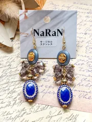 392≫レトロボタンのピアス　イヤリング