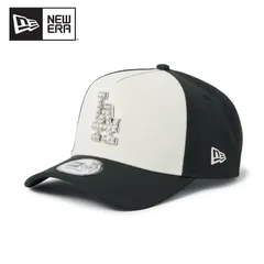 [新品] NEW ERA / ニューエラ　9FORTY A-Frame MLB パール バッジ Pearl Badge ロサンゼルス・ドジャース ブラック/クロームホワイト　NEWERA Jewel Cap ジュエル　キャップ