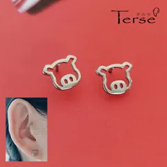 ピアス ピッグ 子豚 透かし 干支 亥年 イノシシ 動物 アニマル ユニーク シンプル 小さい 洗練 レディース プレゼント ギフト バレンタイン ホワイトデー お正月 年末年始 冬コーデ 普段使い お出かけ パーティー送料無料 即購入OK 最短当日〜翌日発送