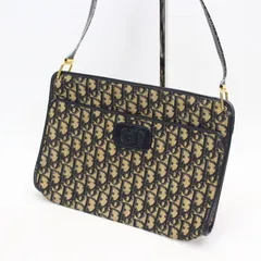 636)Christian Dior ディオール トロッター キャンバス ショルダーバッグ