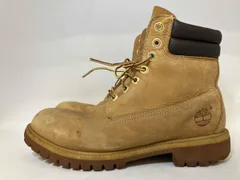 Timberland ティンバーランド 6 IN DOUBLE COLLAR BOOT イエローブーツ レザー US9W 27cm 中国製 シミ 内側破れ有 現状品