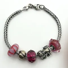 トロールビーズ 925S LAA ブレスレット ライオン ガラス バングル