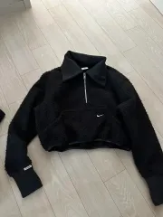 ナイキ レディース NIKE フリース ハーフ ジップ トップ ジャケット スポーツウェア コレクション (ブラック) *