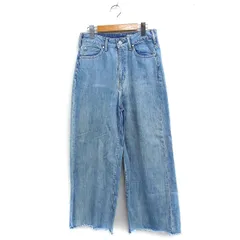 アメリカンホリック AMERICAN HOLIC デニム ジーンズ ワイド 色あせ加工 M ライトインディゴ /FT44