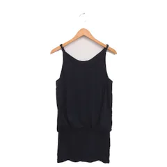 スピック＆スパン ノーブル Spick&Span Noble ワンピース バルーン ひざ丈 プルオーバー ノースリーブ 黒 ブラック /TT33