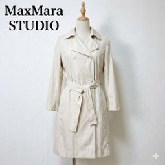 美品 Max Mara リバーシブル フーデッドコート 近年 38 ボーダー柄