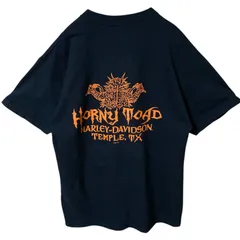 L USA製 ビッグプリント バイカー ハーレーダビッドソン ブラック 黒 Tシャツ レディース ユニセックス メンズ 古着 半袖 CHM