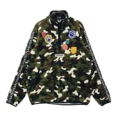 サイズ：4 PEARLY GATES パーリーゲイツ  フリース ハーフジップ 長袖ブルゾン 迷彩 カモフラ柄 カーキ系 [240101618896] ゴルフウェア メンズ ストスト