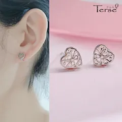 ピアス ハート 透かし彫り シルバー キュート POP 可愛い レディース プレゼント ギフト バレンタイン ホワイトデー 卒業 入学式 参観日 女子会 デート お出かけ 普段使い オールシーズン シンプル 上品 耳元 アクセント