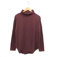 フリークスストア FREAKS STORE タートルネック ニット カットソー ラウンドヘム ゆったり バックロング 長袖 F 茶 ブラウン /NT2