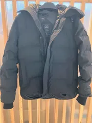 ◆CANADA GOOSE カナダグース マクミラン パーカ ダウンジャケット サイズ:S◆3804MB ブラック メンズ アウター