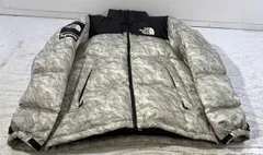 [紫波75-2-0205st] SUPREME × THE NORTH FACE シュプリーム×ザ ノース フェイス　Paper Print Nuptse Jacket ペーパー プリント ヌプシ ジャケット　M[中古] [メンズ]のサムネイル