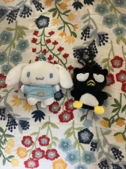 シナモロール ぬいぐるみ + バツ丸 キーホルダー