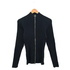 トミーヒルフィガー TOMMY HILFIGER 国内正規品 リブ ニット セーター 長袖 ジップアップ コットン シンプル M ネイビー 紺 /KT17