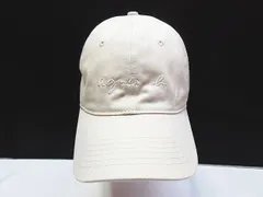 極美品 agnes b. アニエスベー ロゴ刺繍 キャップ 帽子 コットン フリーサイズ 白 オフホワイト レディース E586LF