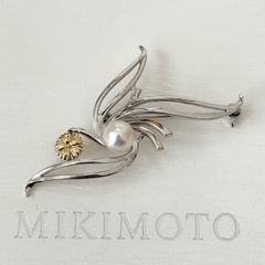 希少✨MIKIMOTO ミキモト アコヤパール ブローチ 傘 アンブレラ K18
