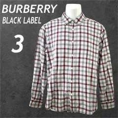 BURBERRY BLACK LABEL バーバリーブラックレーベル メンズ 長袖シャツ 3 ネルシャツ D1M13-213-03 綿 コットン 三陽商会 チェック柄 マルチカラー系 (B09)★