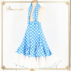 フラメンコ 衣装 ファルダ スカート シージョ 水玉 フリル ボランテ ドット 水色 白 かわいい ダンス パーティ 発表会 舞台 ステージ ホワイト系 ブルー系 子供用 おしゃれ コスチューム フレア かわいらしい フォーマル ステージ衣装 パフォーマンスのサムネイル