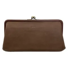 genten(ゲンテン) 長財布 - ダークブラウン がま口 レザー