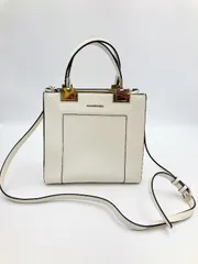 サマンサベガ Samantha Vega シンプル BOX トートバッグ 小 ハンドバッグ ショルダーバッグ 2way 白 ホワイト