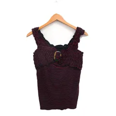 イエナ IENA タンクトップ シャーリング ボーダー コットン ネイビー 紺 /KT24