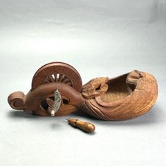 墨壺 墨つぼ 鶴亀 美術彫刻 伝統美術工芸品 坪源 全長：約310mm - メルカリ
