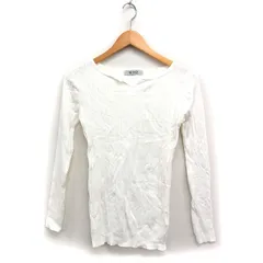 ナノユニバース nano universe リブ ニット セーター 長袖 オープンネック 無地 F ホワイト 白 /FT4