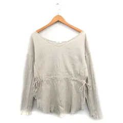 アーバンリサーチ URBAN RESEARCH アイテムズ ITEMS カットソー Tシャツ 長袖 Vネック コットン リボン F アイボリー 白 /KT26