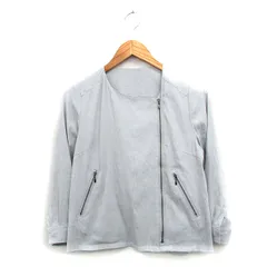 ロートレアモン LAUTREAMONT ノーカラージャケット ジップアップ シンプル 38 ライトグレー 灰 /KT11