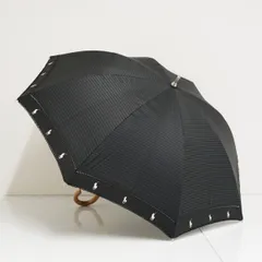 晴雨兼用日傘 Polo Ralph Lauren ポロラルフローレン USED美品 ボーダー ポロポニー ブラック 遮光 UVカット 50cm S3500