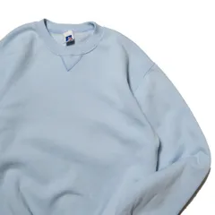 90's ラッセル ソリッドカラー クルーネック スウェットシャツ (M) 水色 無地 スエット 90年代 メキシコ製 旧タグ オールド RUSSELL レア アメリカ古着 USED ビンテージ ヴィンテージ