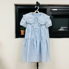 120-130 スカイ フリル 女の子 ONE PIECE