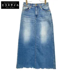 GOOD GRIEF グッドグリーフ ﾗｲﾄﾌﾞﾙｰ ｺｯﾄﾝ混 ｶｯﾄｵﾌﾍﾑﾃﾞﾆﾑﾛﾝｸﾞｽｶｰﾄ S