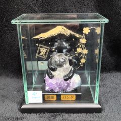 水晶 章玉作 龍の置物 金色背景 - メルカリ