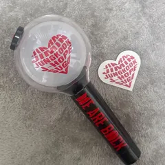 アミボムペンライト　赤BTSメンバー名ハート型ステッカー★ パープル red