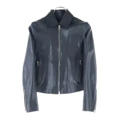 DIESEL (ディーゼル) ラムレザー シングルライダースジャケット レザージャケット ブラック A06339