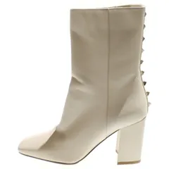 VALENTINO GARAVANI (ヴァレンチノガラヴァーニ) バックロックスタッズ サイドジップアップブーツ シューズ ホワイト