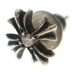 CHROME HEARTS (クロムハーツ) No2 CH PLS DIA CHプラス 1ダイヤ スタッドピアス シルバー BCA388