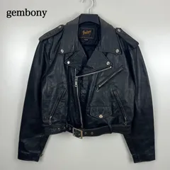 gembony 00s y2k archive Leather w riders jacket M ジェムボニー 本革 レザー ダブルライダースジャケット 短丈 平成