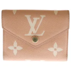 LOUIS VUITTON (ルイヴィトン) モノグラム アンプラント ポルトフォイユ ヴィクトリーヌ バイカラー コンパクトウォレット 三つ折り財布 ピンク レザー M81728 ゴールド金具