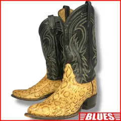 Tony Lama トニーラマ 26.5 ウエスタンブーツ 70s ヴィンテージ 黒タグ パイソンレザー アメリカ製 USA製 8.5D ウエスタンブーツサイズ26.5cm一覧←SEULB屋着古← NS619