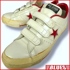 CONVERSE コンバース 8 ベルクロ ワンスター スニーカー 26.5 白 オールスター 赤 コンバース_サイズ26.5cm一覧←SEULB屋着古← NS645