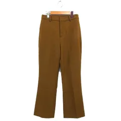 センスオブプレイス バイ アーバンリサーチ Sense of Place by Urban Research スラックス フレア パンツ センタープレス ジップフライ L 茶 ブラウン /NT15