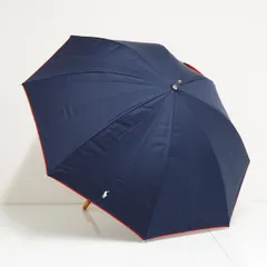 晴雨兼用日傘 Polo Ralph Lauren ポロラルフローレン USED美品 ネイビー×レッド ブランド UVカット 遮光 50cm S3501 