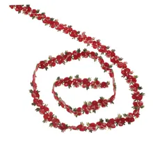 【在庫セール】レーストリム 刺繍フラワーパーティーリボン 4.5m 花柄装飾梱包用紐 ベビー服 ヘアアクセサリー 結婚式diy用