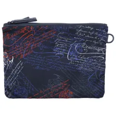 Berluti (ベルルッティ) エスプリット スクリットナイロンクラッチ セカンドバッグ クラッチバッグ ネイビー/マルチカラー