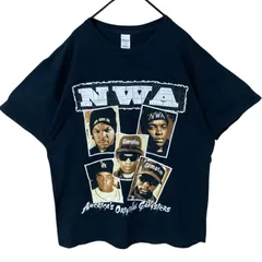 XL ギルダン ラッパー ネイビー 人物 アイスキューブ ドクタードレー イージー ビッグプリント オーバーサイズ  ブラック 黒 Tシャツ レディース ユニセックス メンズ 古着 半袖 CHM