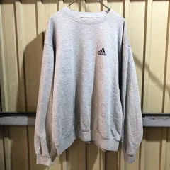 1733 adidas トレーナー グレー 2XL アディダス スウェット ワンポイント プリントロゴ 古着卸 アメリカ仕入