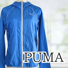 USED PUMA ナイロンウィンドブレーカー ブルー Ｓサイズ メンズ レディース プーマ