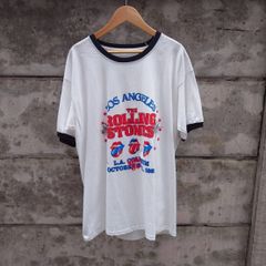 VINTAGE リンガーシャツ 半袖 黒 白 正面ロゴ 古着 ストリート - メルカリ